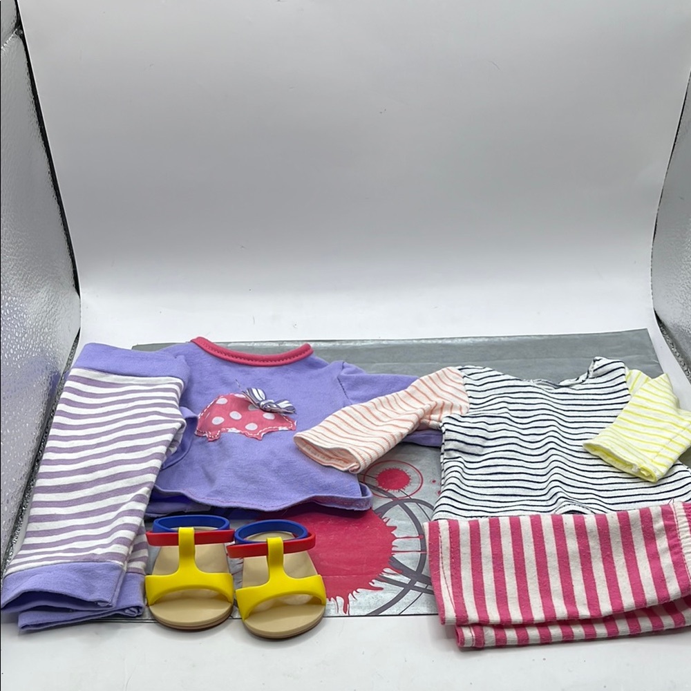 Our Generation Doll Colorful Kids Clothing Set with Sandals GUC